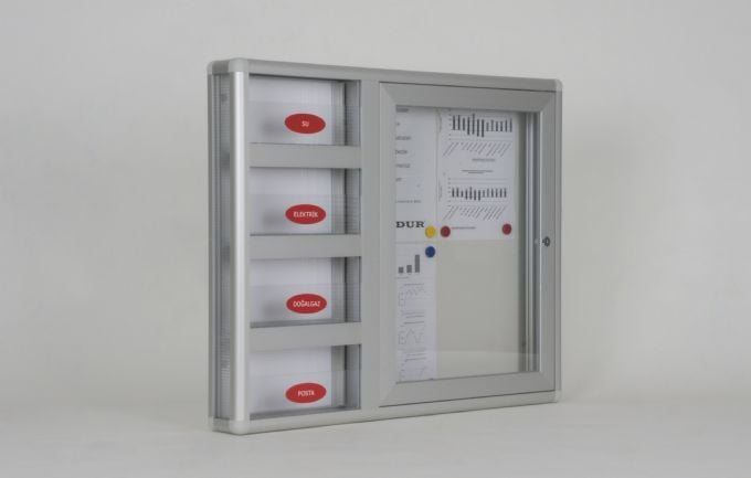 4 A4 Lük Duyuru Panosu Sabit Bariyerli Ortak Posta Kutusu