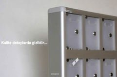 Telefon Emanet Dolabı 15 Adet Kapasiteli İsimlikli