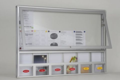 12 A4 Kapasiteli Duyuru Panosu Ortak Posta Kutusu Hazneli