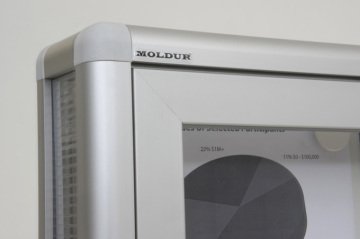 Camlı Pano Mıknatıslı 6 A4 Kapasiteli