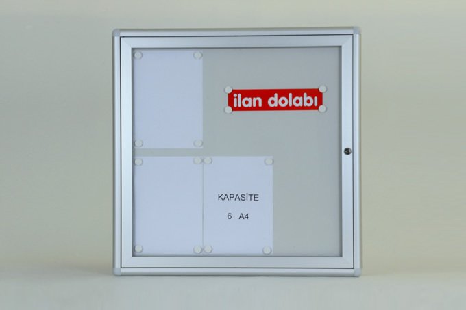 Duyuru Panosu Mıknatıslı 6 A4 Kapasiteli