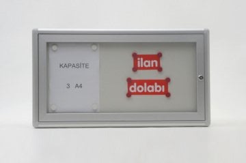 Apartman İlan Panosu Mıknatıslı 3 A4 Kapasiteli
