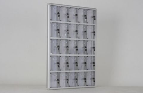 Cep Telefon Dolabı 25 Gözlü İsimlik Hazneli Şeffaf