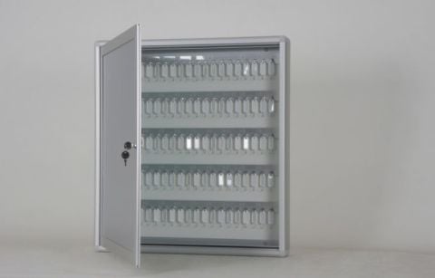 Metal Anahtar Dolabı 100 Kanca Kapasiteli İsimlik Hazneli