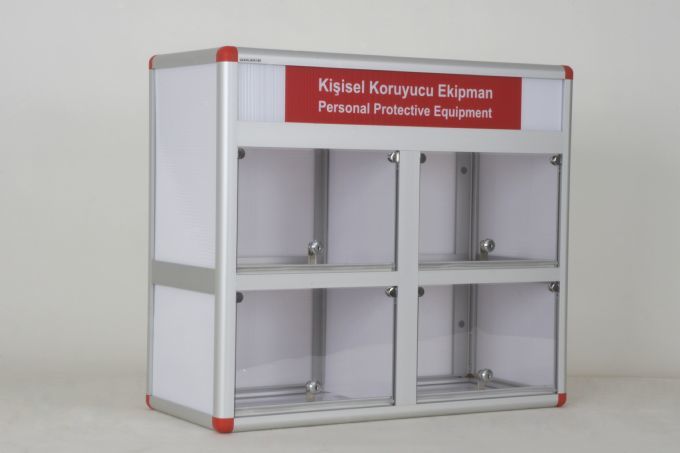 Kişisel Koruyucu Ekipman Dolabı 4 Gözlü
