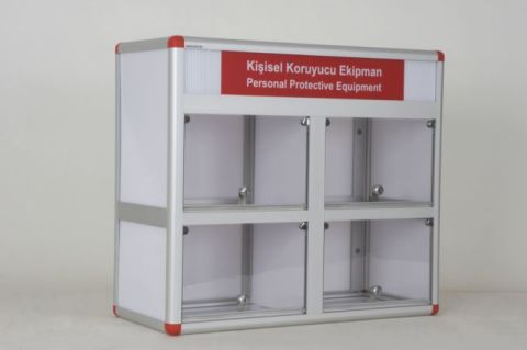 Kişisel Koruyucu Ekipman Dolabı 4 Gözlü
