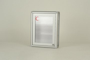 Ecza Dolabı Tek Kapılı Şeffaf + Hilal