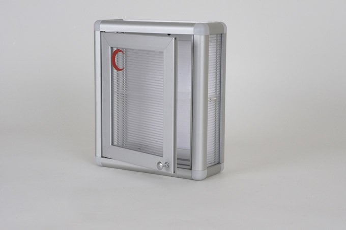 Ecza Dolabı Mat Gri Oval Köşeli