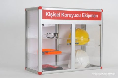 KKD Dolabı Kilitli Ayarlanabilir Üç Raflı