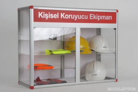 Kişisel Koruyucu Donanım Dolabı Kilitli Ayarlanabilir Dört Raflı