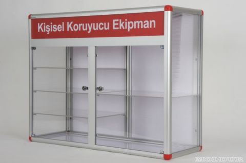 Kişisel Koruyucu Donanım Dolabı Kilitli Ayarlanabilir Dört Raflı
