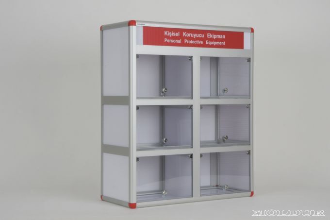 Kişisel Koruyucu Ekipman Dolabı 6 Gözlü
