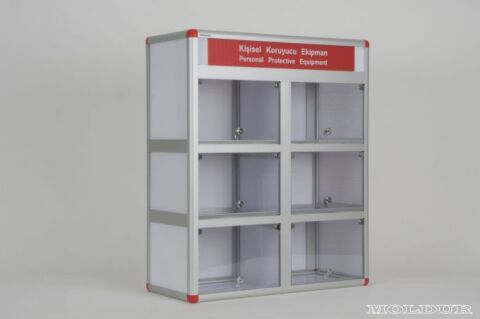Kişisel Koruyucu Ekipman Dolabı 6 Gözlü
