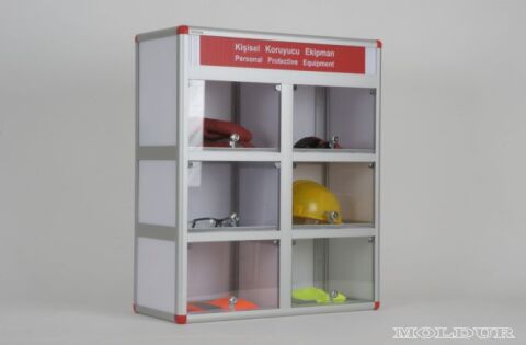 Kişisel Koruyucu Ekipman Dolabı 6 Gözlü