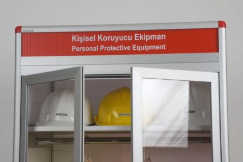 Çift Kapılı Askılıklı Kişisel Koruyucu Donanım Dolabı