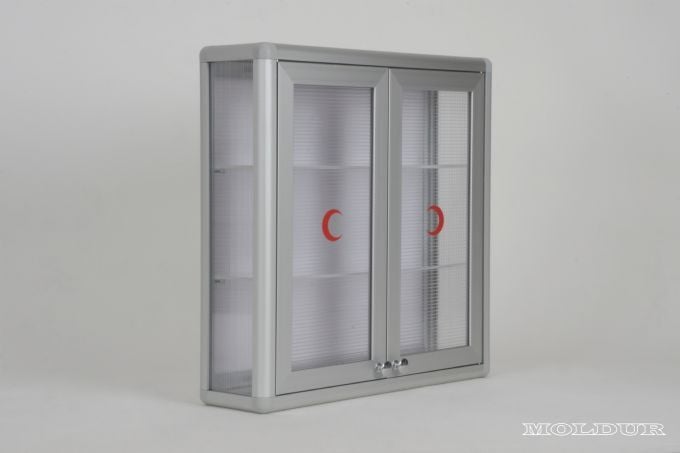 Kare Ecza Dolabı Çift Kapılı Mıknatıslı